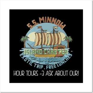 S.S. Minnow Tour Crewneck Sweatshirt - Explore the Legendary Voyage! Posters and Art